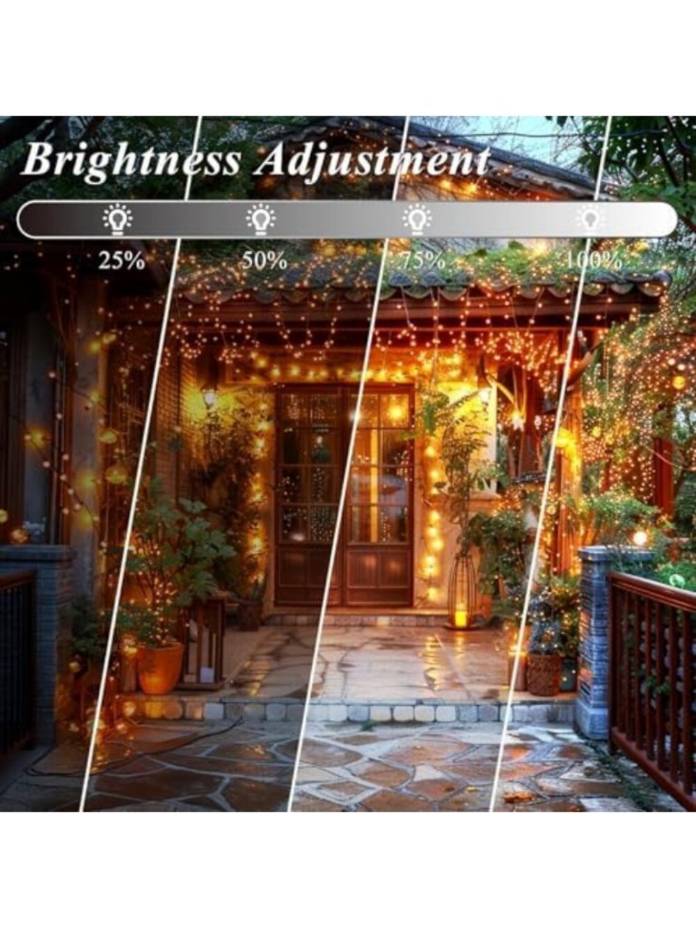 Color Changing Christmas String Lights, 164Ft, 500 LED, Remote Control - Picture 5 of 6
